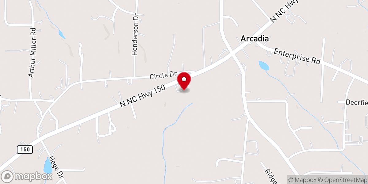 Map showing location of Currytown Baptist Church