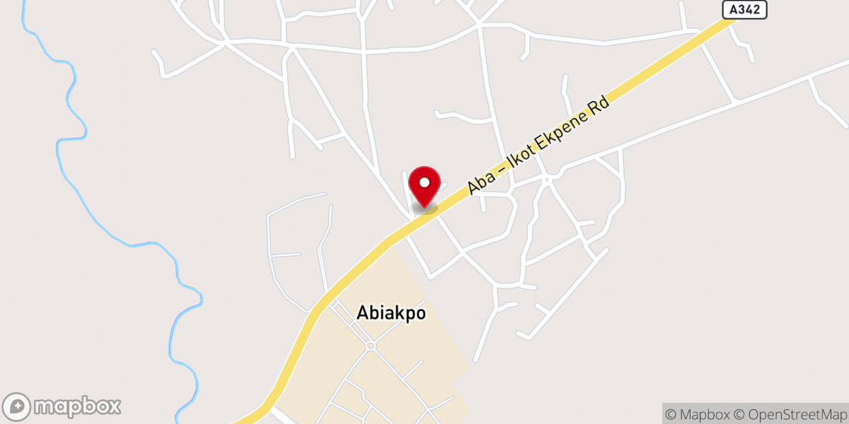 Map showing location of Apostolic Faith Church, Ikot Osurua