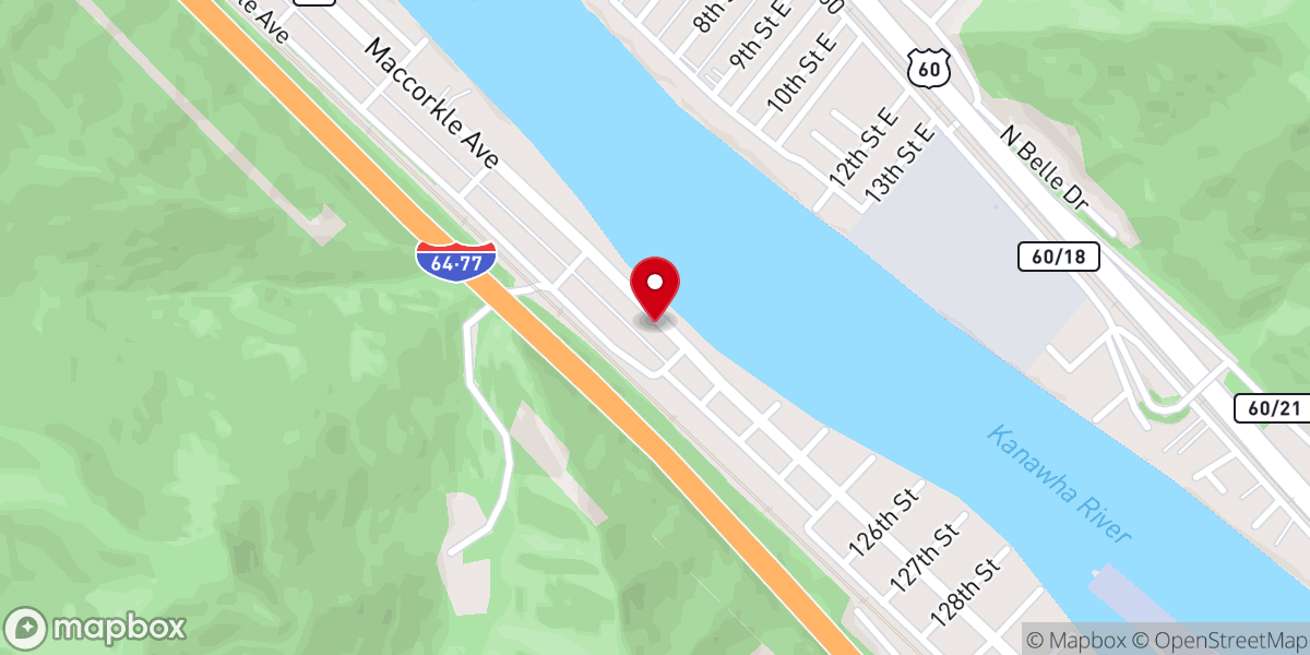 Map showing location of Charleston Christian Fellowship Church
