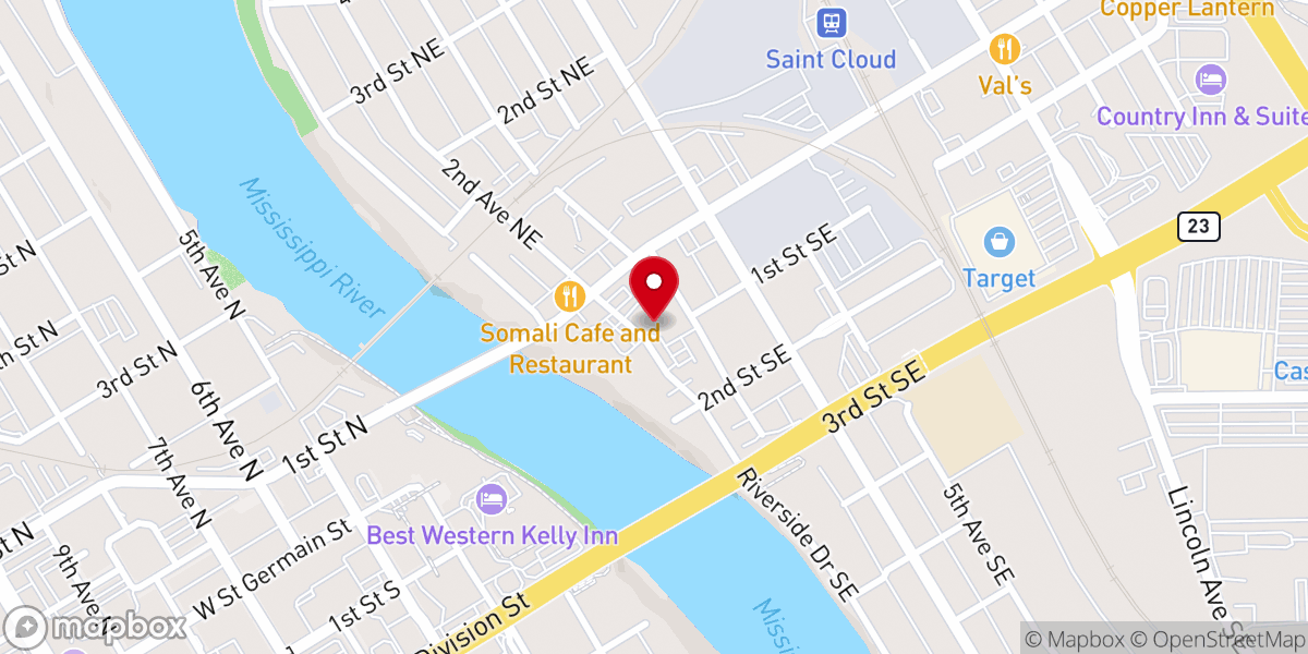 Map showing location of Salem Lutheran Church