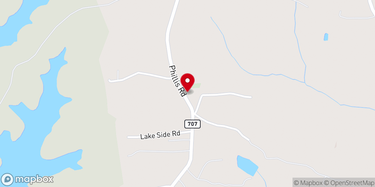 Map showing location of Boydton United Methodist Church