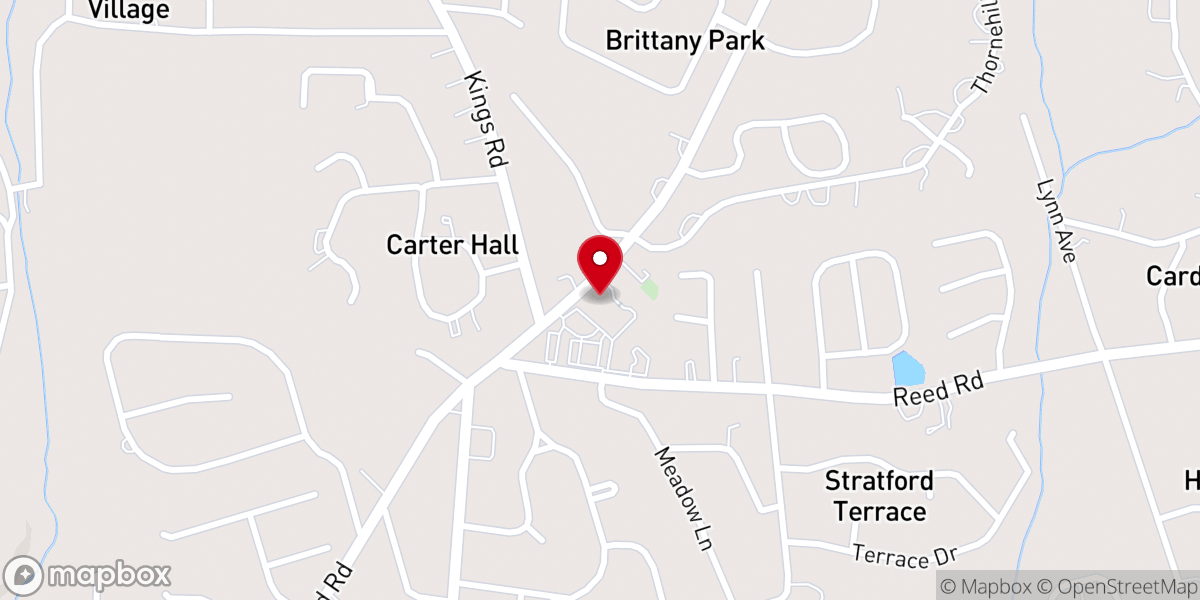 Map showing location of Concord Baptist Church
