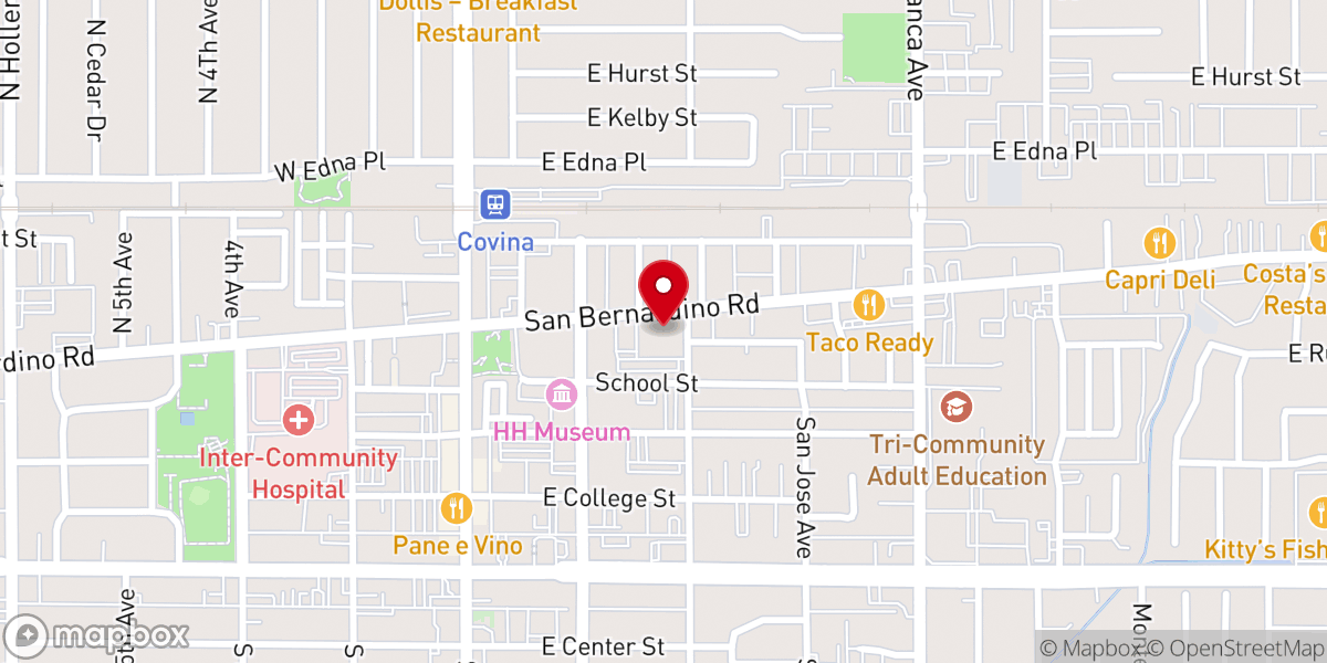 Map showing location of Hearts on Fire Church