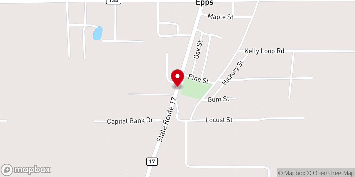 Map showing location of Bayou Macon-Madison Baptist