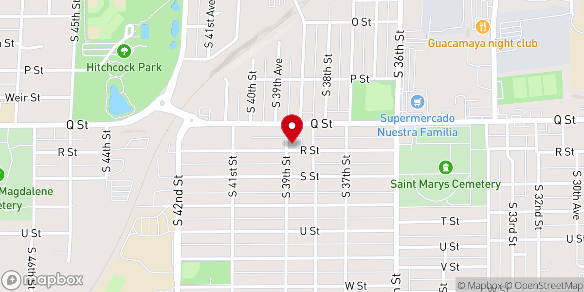 Map showing location of Cornerstone Assembly of God Church