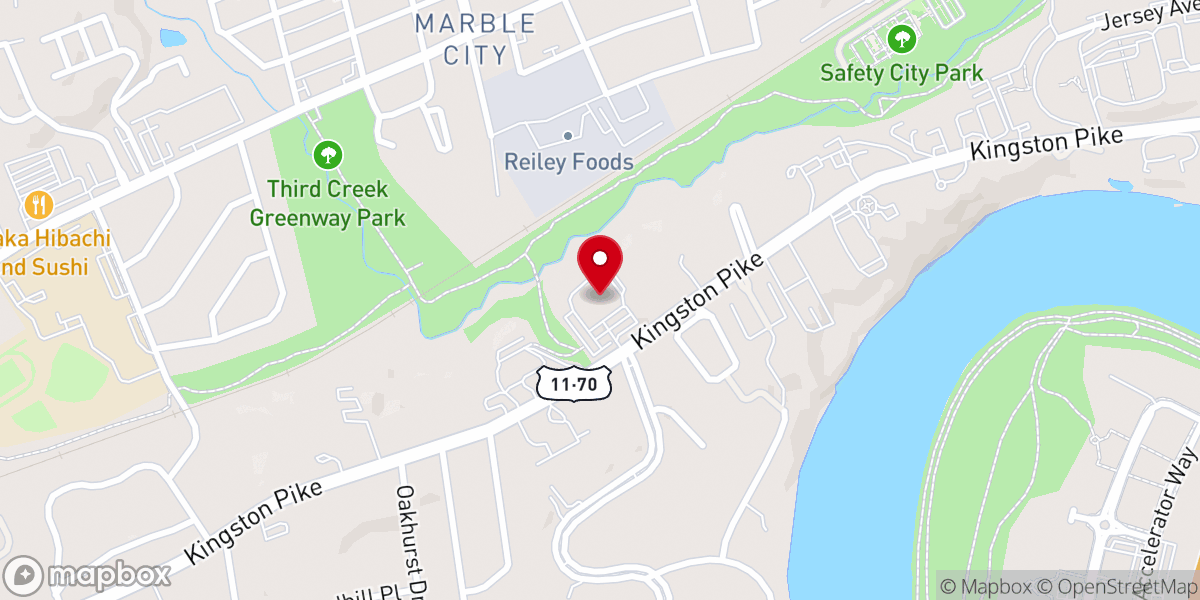 Map showing location of Laurel Church of Christ