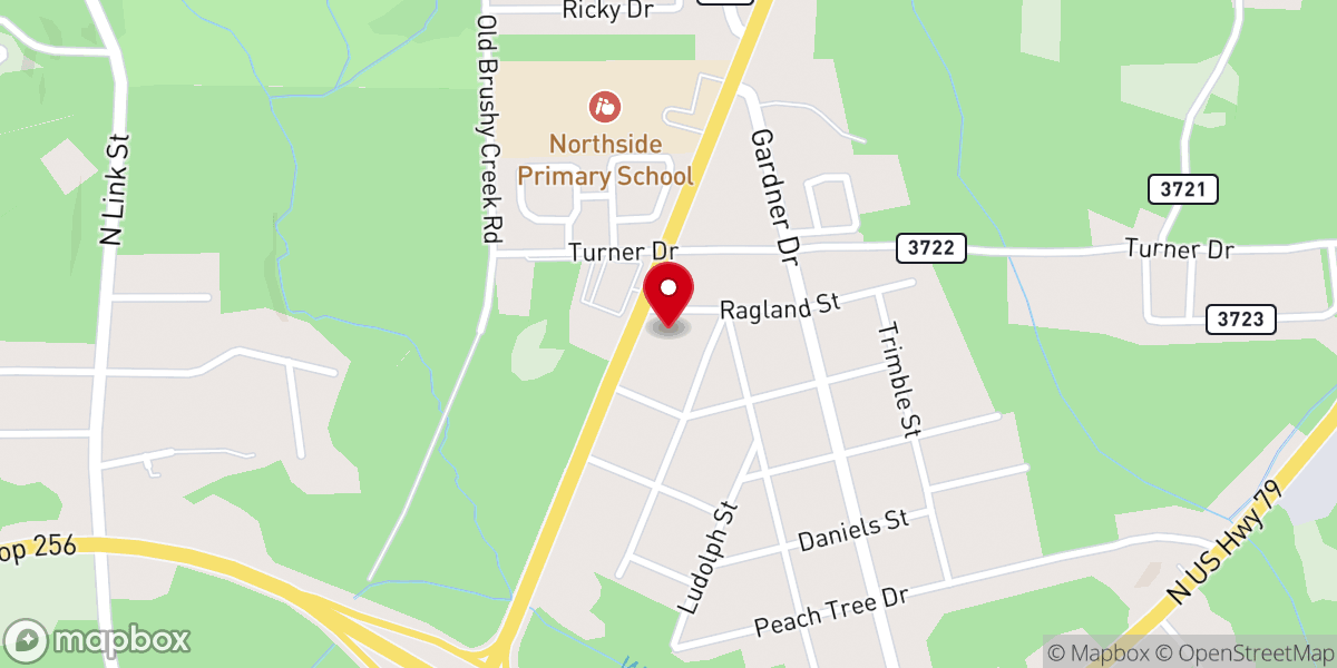 Map showing location of Norwood Heights Baptist Church