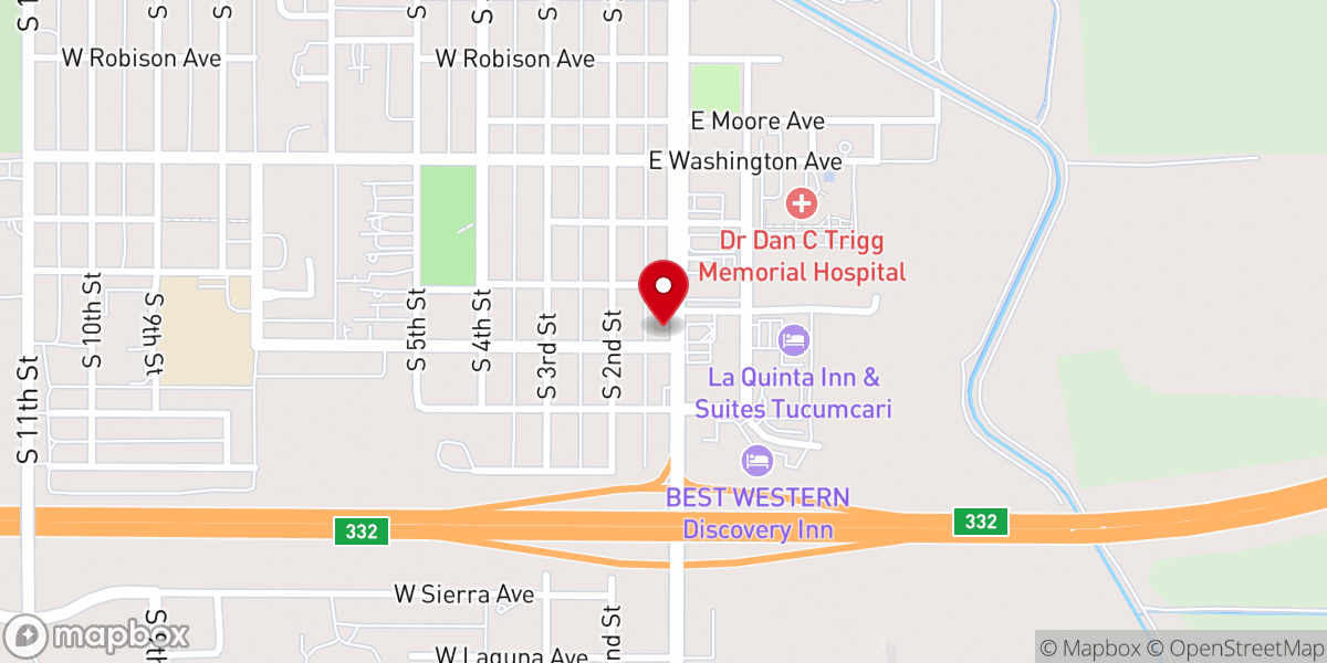 Map showing location of Blake's Lotaburger