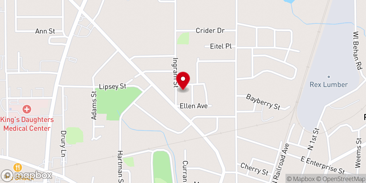 Map showing location of Grace Community Church