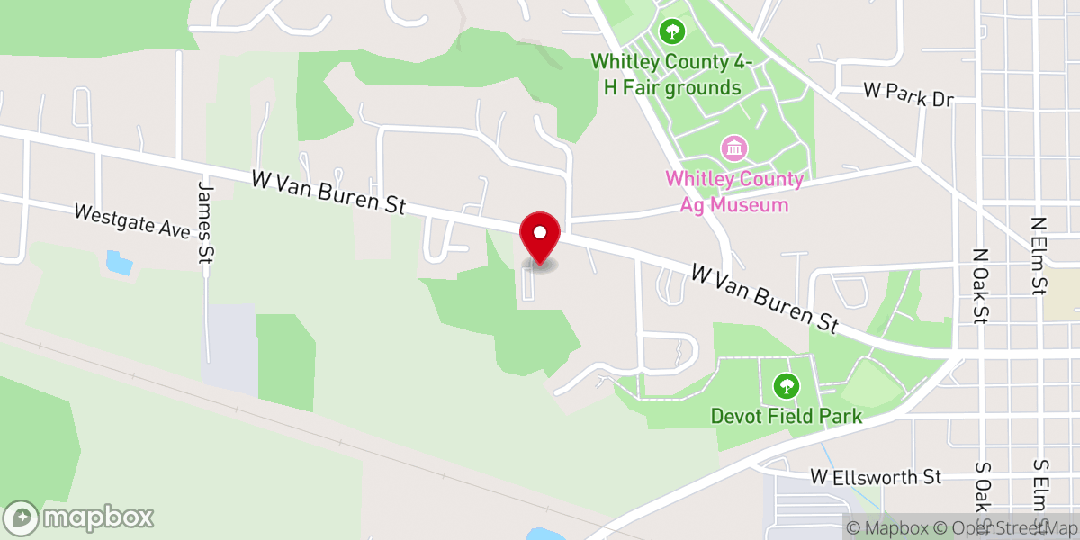Map showing location of Trinity Presbyterian Church