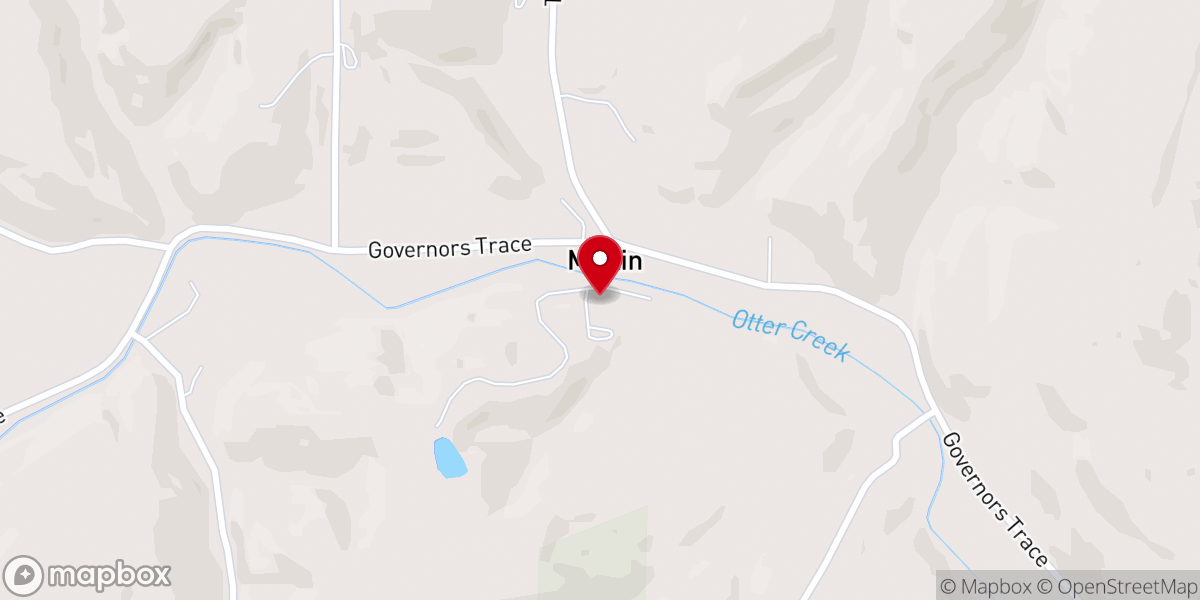 Map showing location of Mifflin Community Church