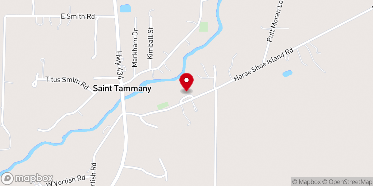 Map showing location of Peace Grove Church