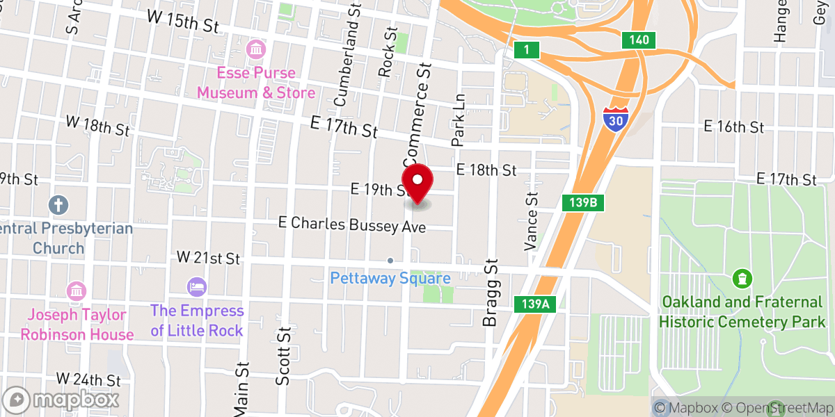 Map showing location of Metropolitan Baptist Church