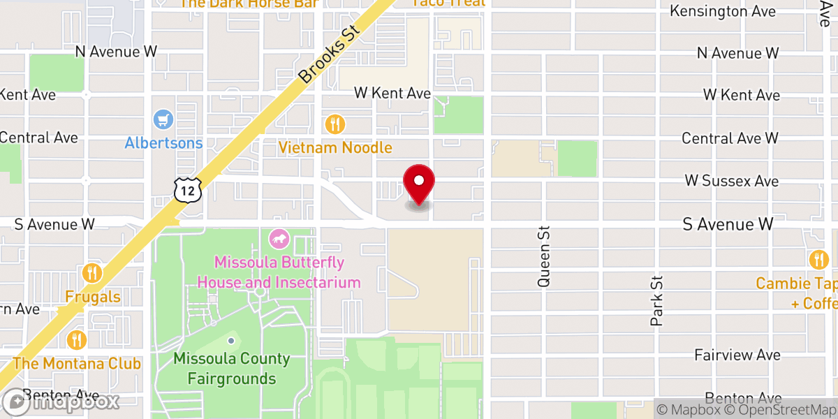 Map showing location of Missoula Seventh-Day Adventist Church