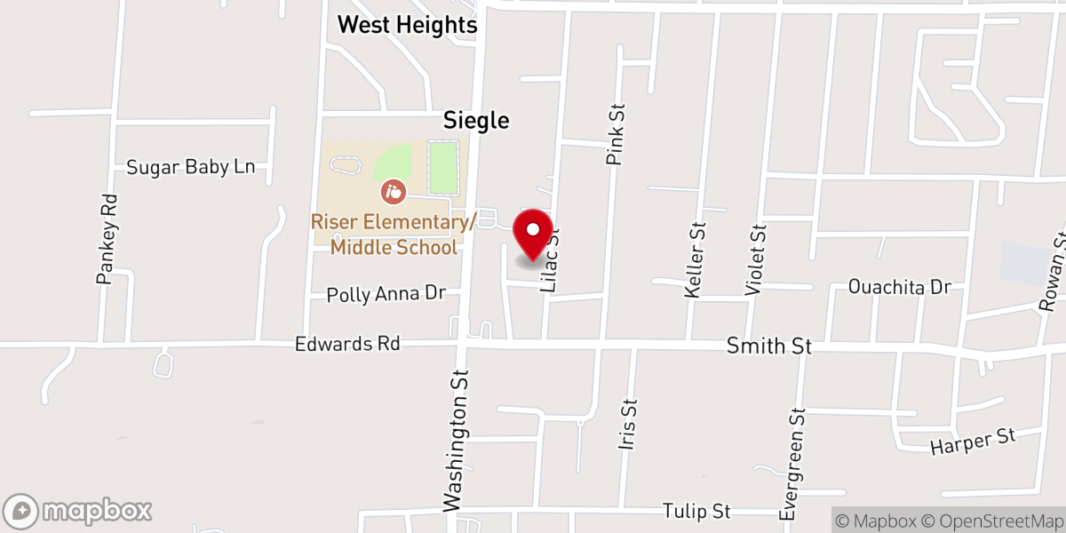 Map showing location of West Monroe First Apostolic Church