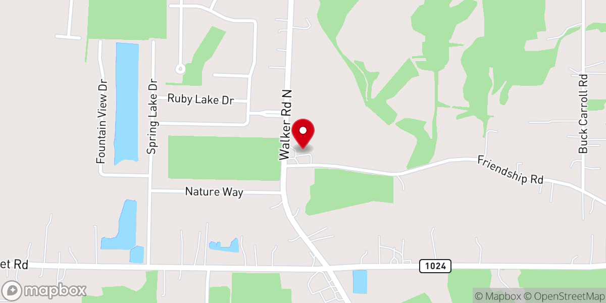 Map showing location of Faith Crossing