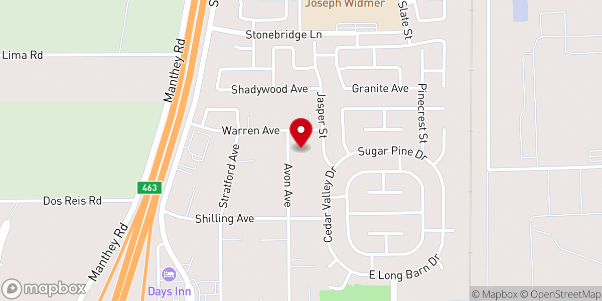 Map showing location of Lathrop Worship Center