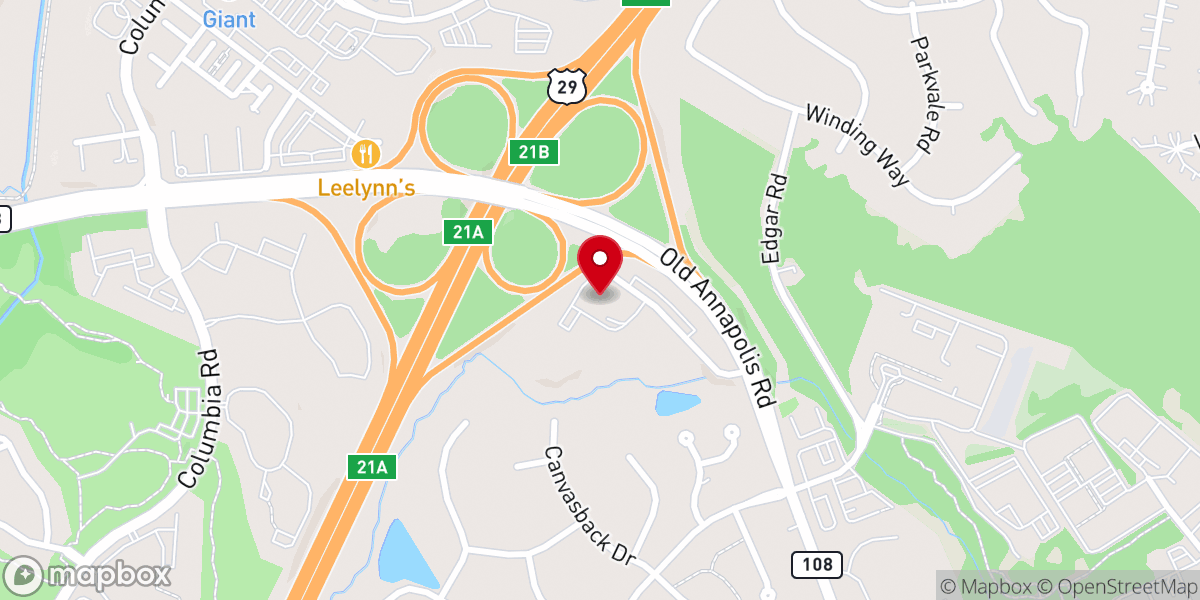 Map showing location of First Presbyterian Church of Howard County (PCUSA)