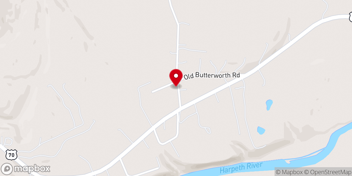 Map showing location of Harpeth Baptist Church