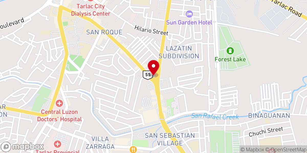 Map showing location of World Mission Society Church of God — Tarlac