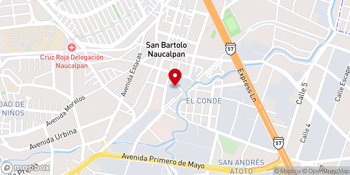 Map showing location of Iglesia Bautista