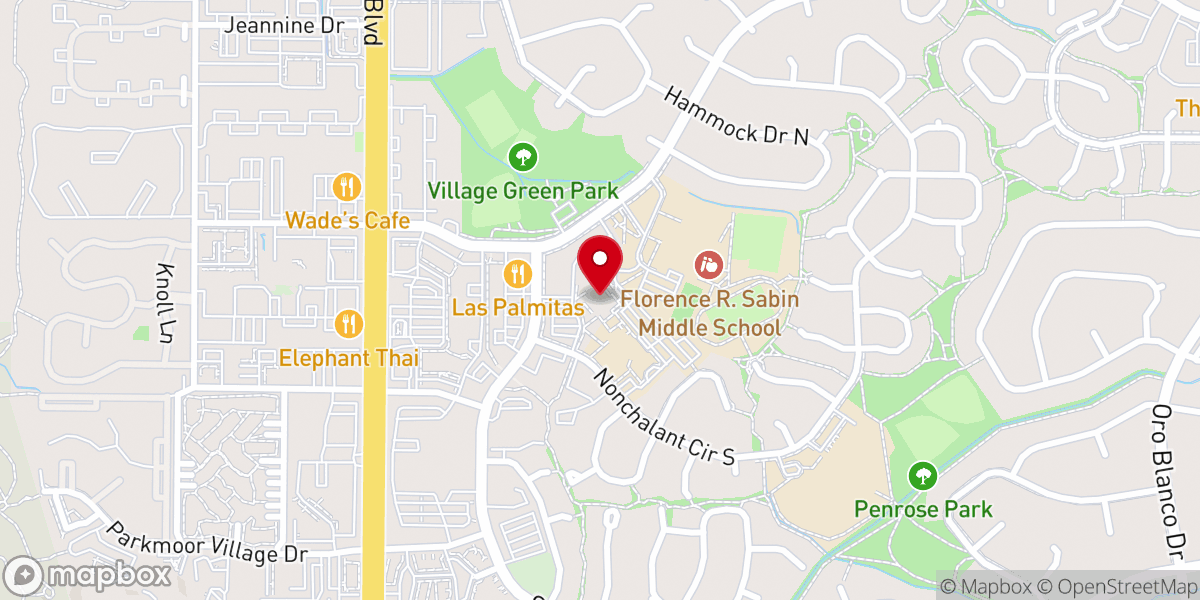 Map showing location of Village Seven Presbyterian Church