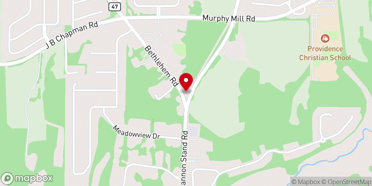 Map showing location of Vineyard Christian Fellowship