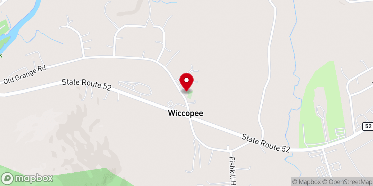 Map showing location of Wiccopee Community Church