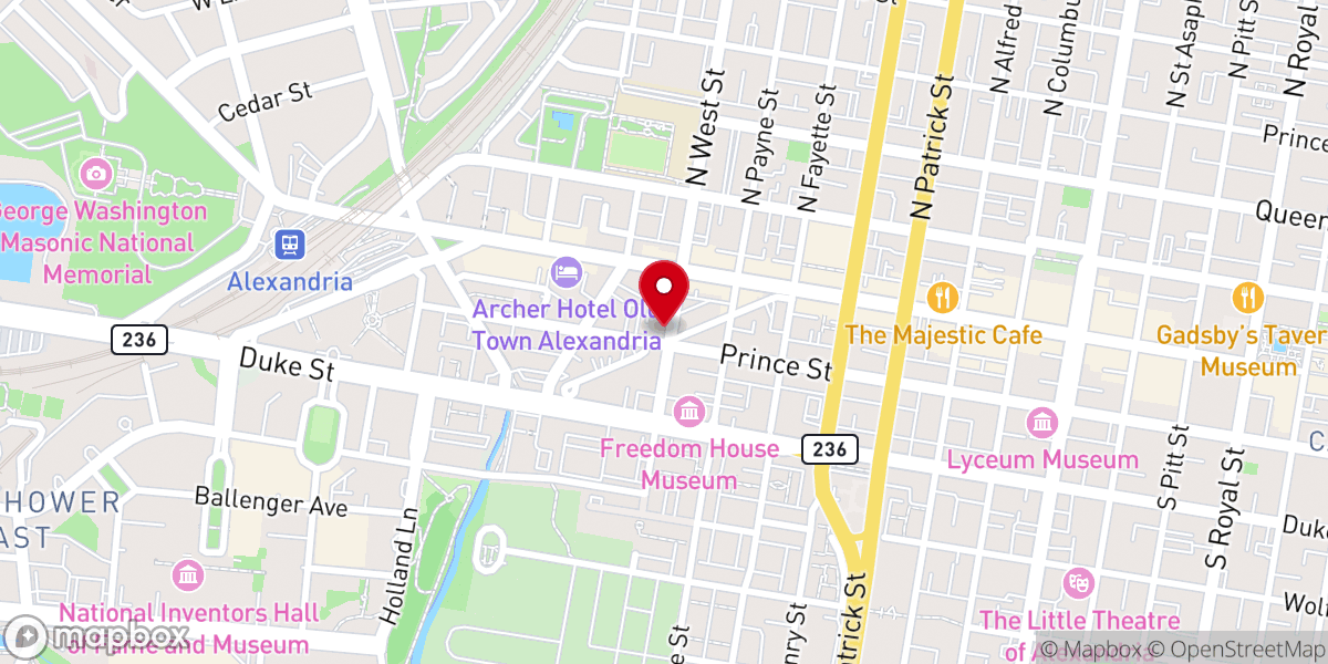 Map showing location of Christ House Arlington Diocese