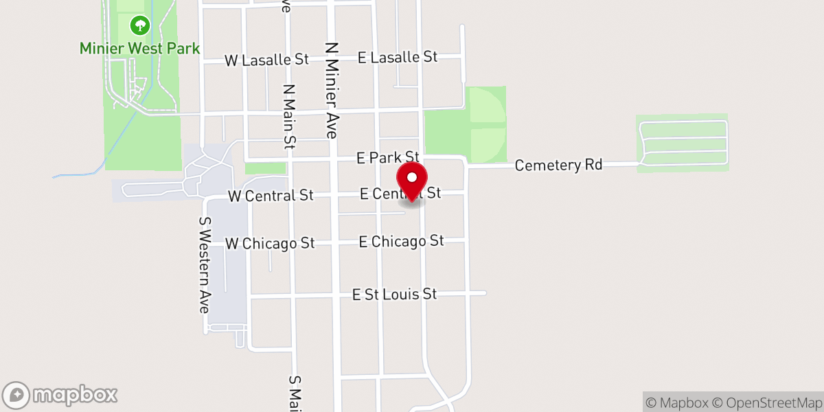 Map showing location of Liberty Baptist Church
