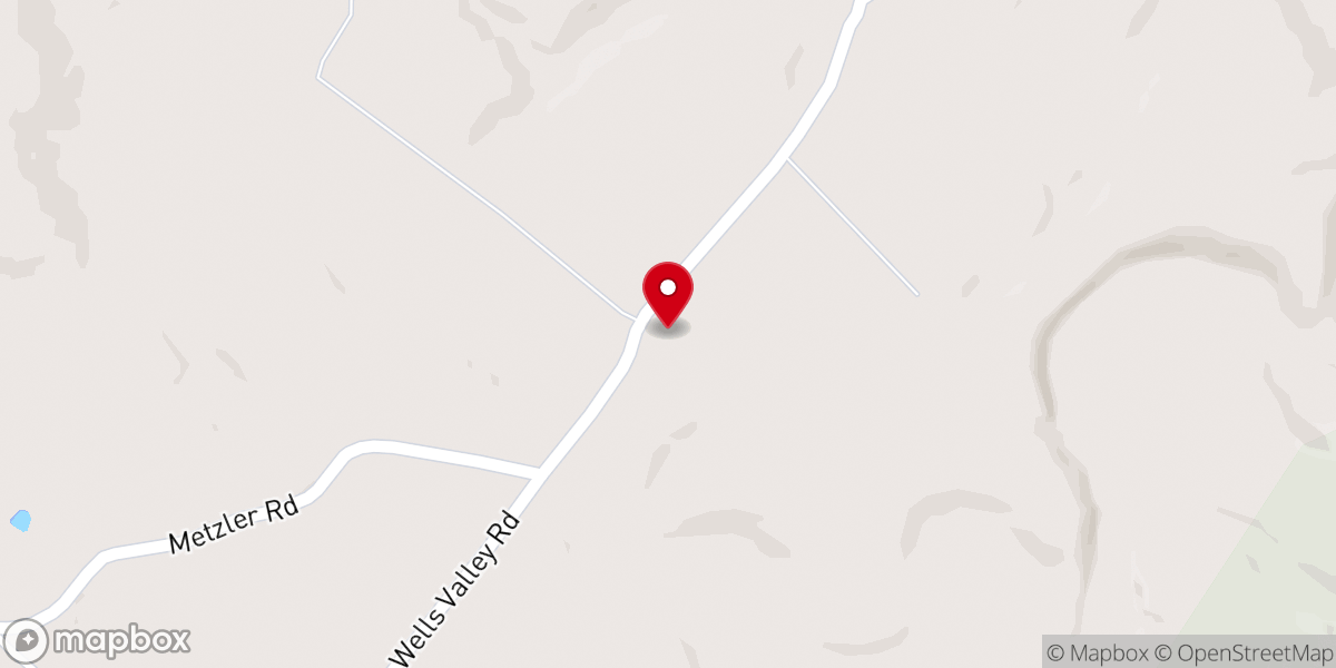Map showing location of Wells Valley United Methodist Church