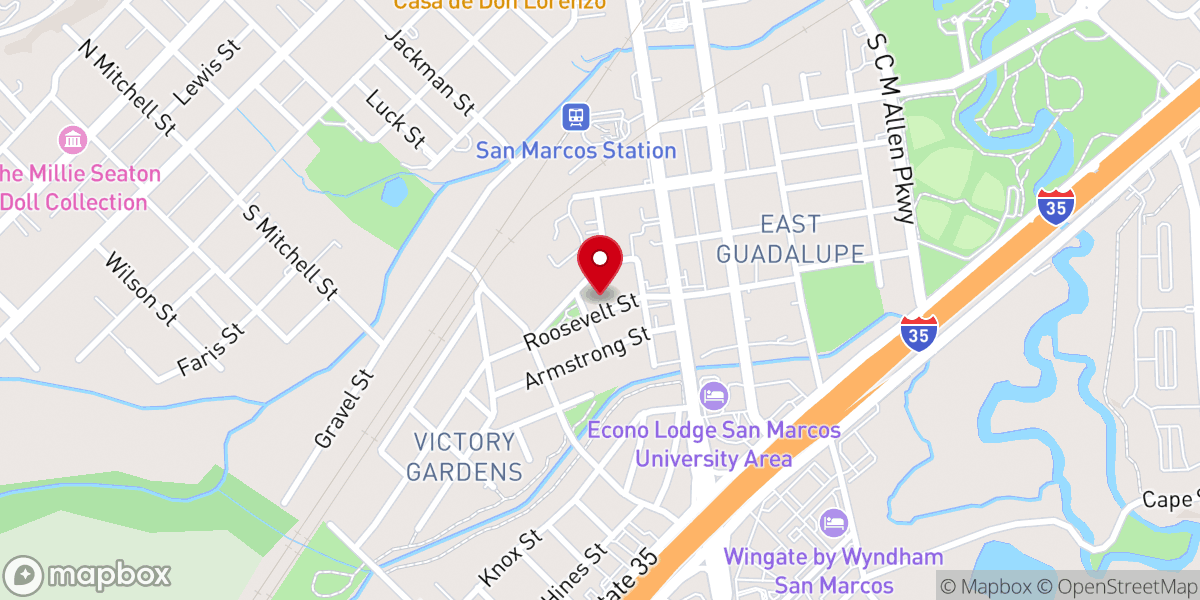 Map showing location of Our Lady Of Guadalupe Chapel
