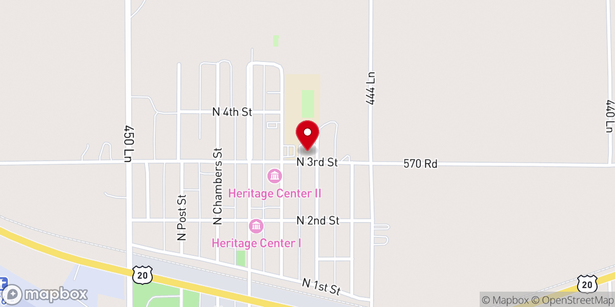 Map showing location of United Methodist Church