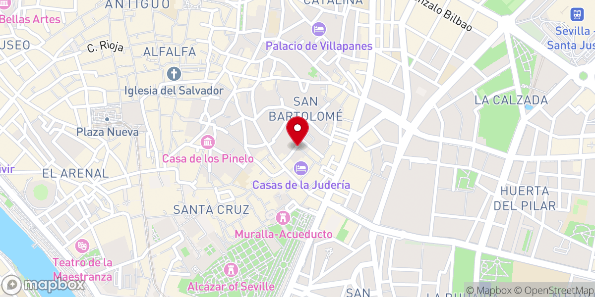 Map showing location of Casa de la Ermita