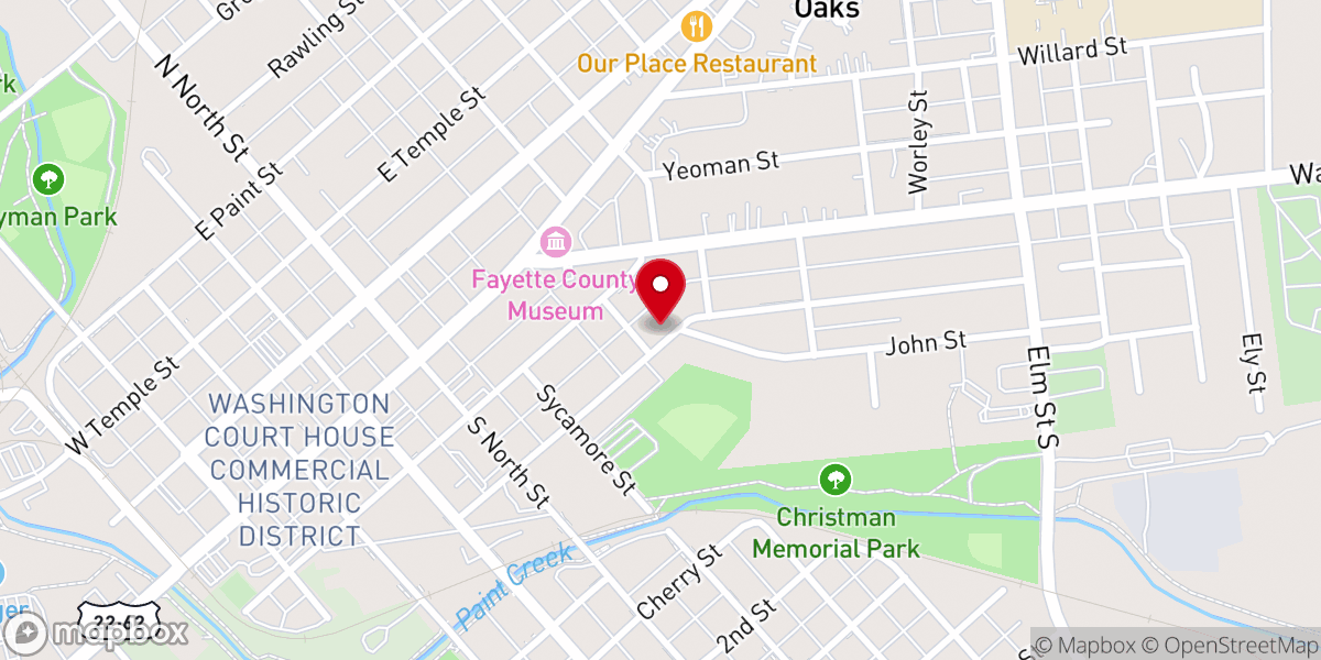 Map showing location of Church Woodlawn Free Will Baptist