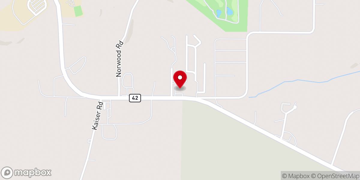 Map showing location of Christ's Church New Life Center