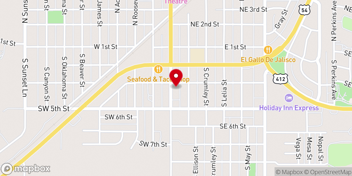 Map showing location of Iglesia Cristiana Bethel