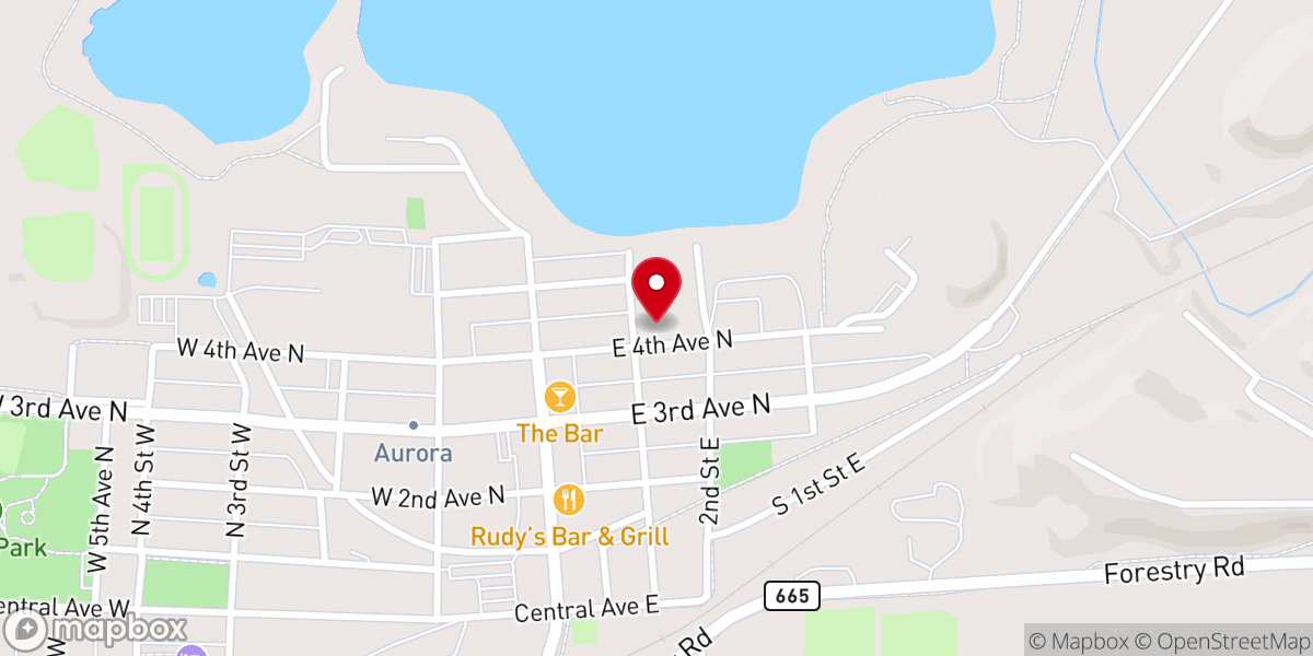 Map showing location of United Methodist Church-Aurora