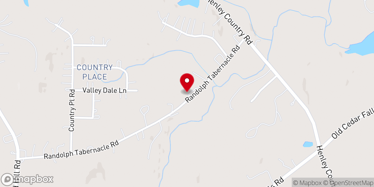 Map showing location of Church of God-North Asheboro