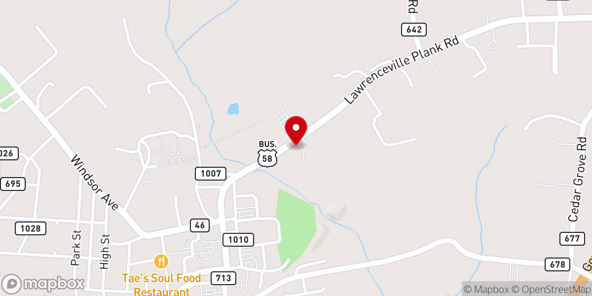 Map showing location of Hobbs Chapel