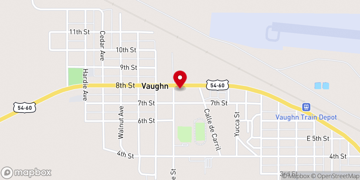 Map showing location of First Baptist Church