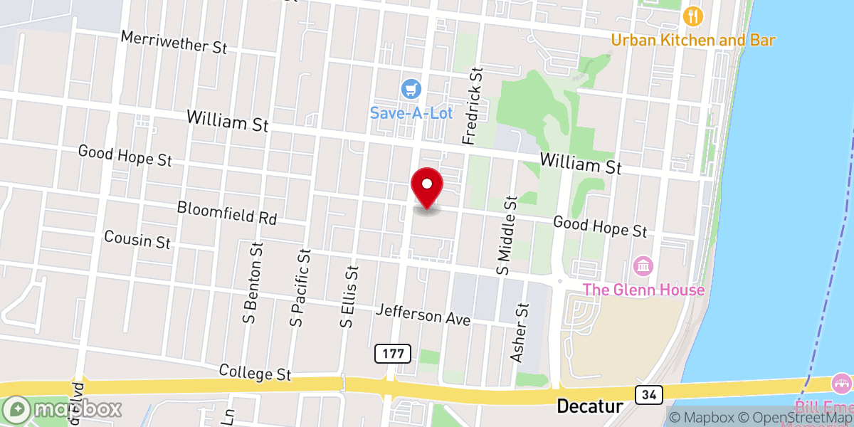 Map showing location of The Lion of Judah International Association of Outreach Ministries