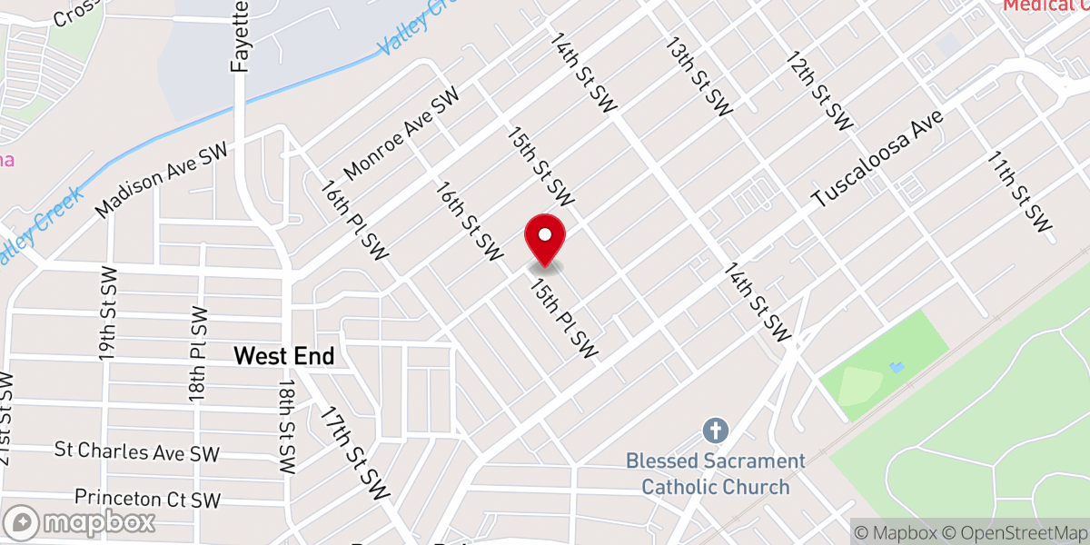 Map showing location of Apostolic Truth Center Church