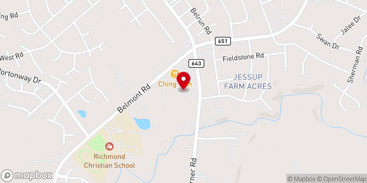 Map showing location of Free Gospel Tabernacle