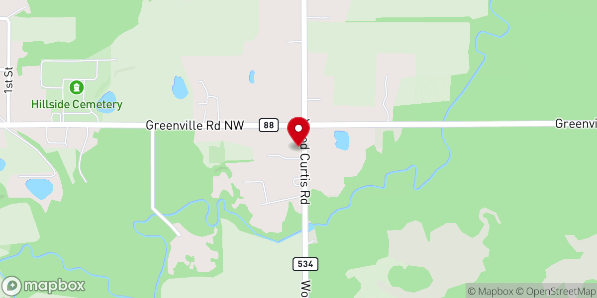 Map showing location of The Church of West Farmington