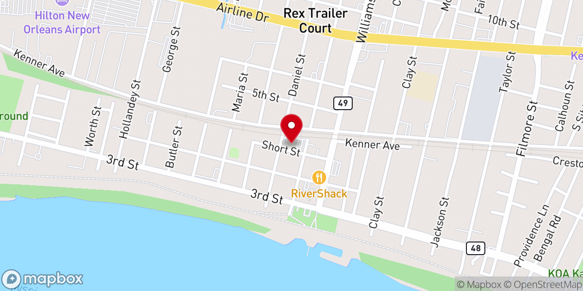 Map showing location of OLPH Parish House