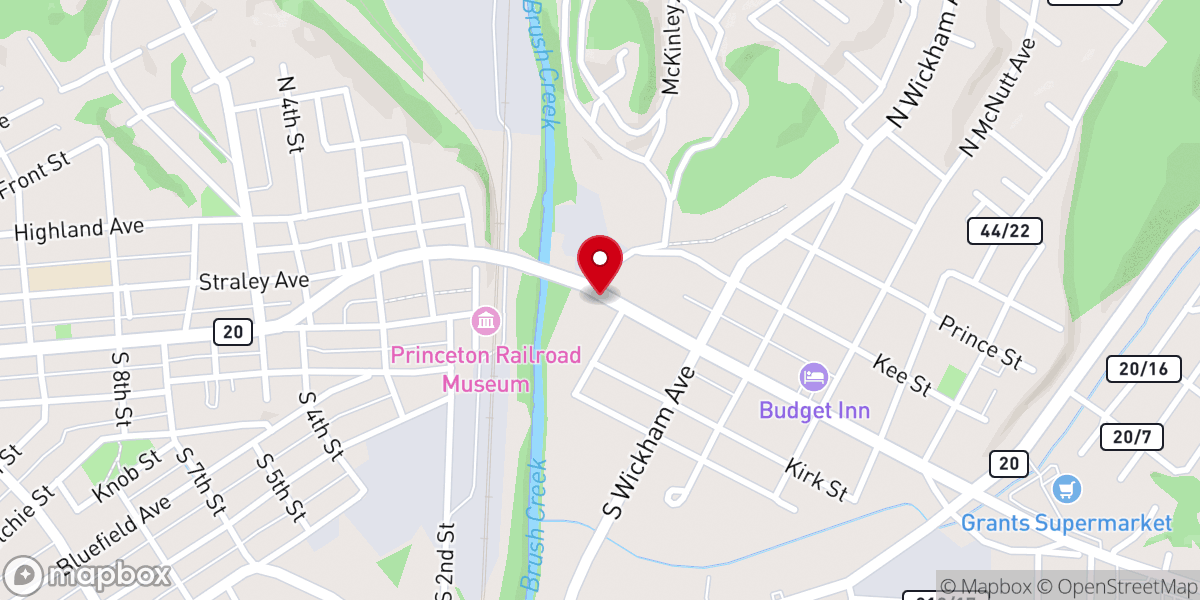 Map showing location of Princeton Apostolic Church