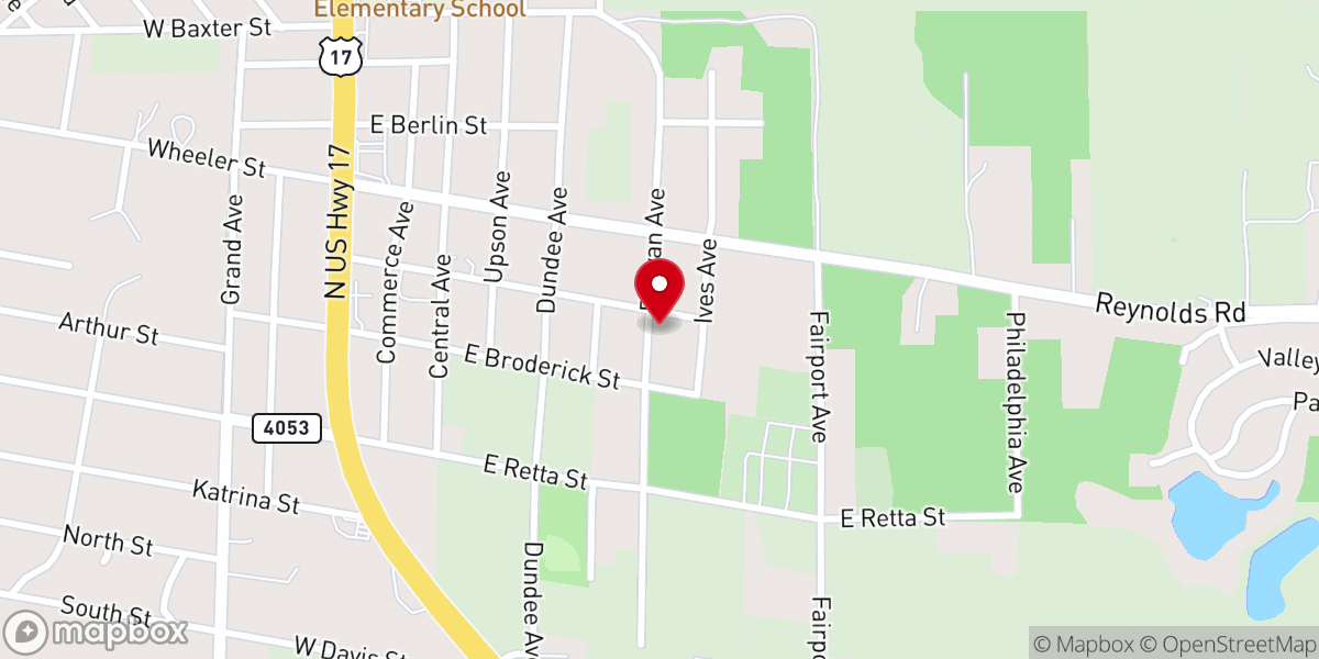 Map showing location of Missionary Baptist Bethlehem