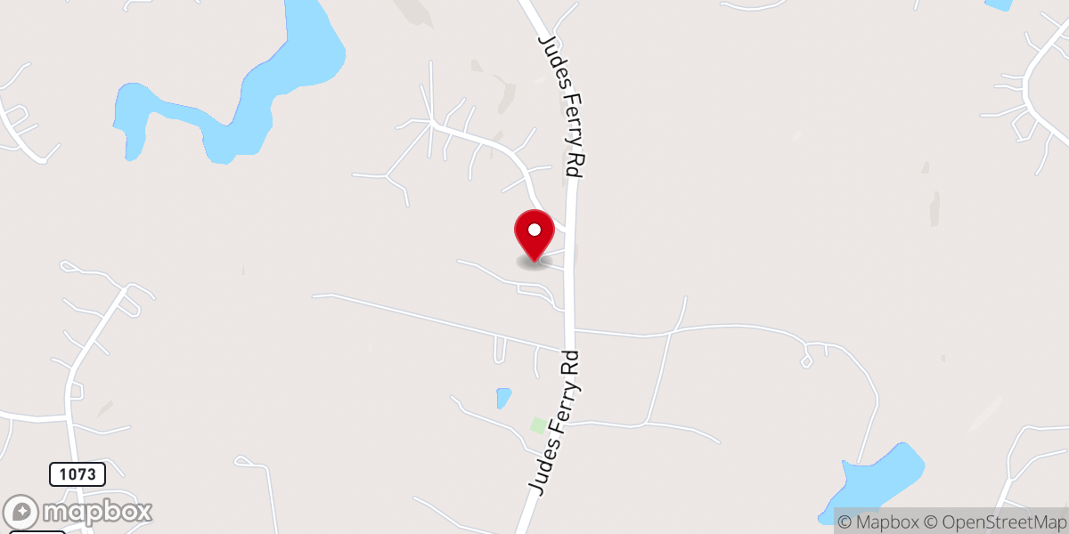 Map showing location of Fellowship Baptist Church