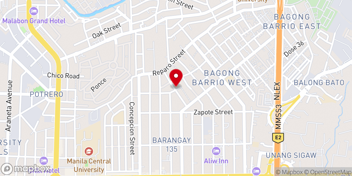 Map showing location of Our Lady of Lujan Parish